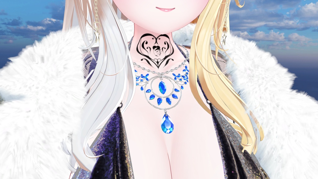 【VRChat】強い女のガラ悪トランプモチーフタトゥー(ハート、ジョーカー)