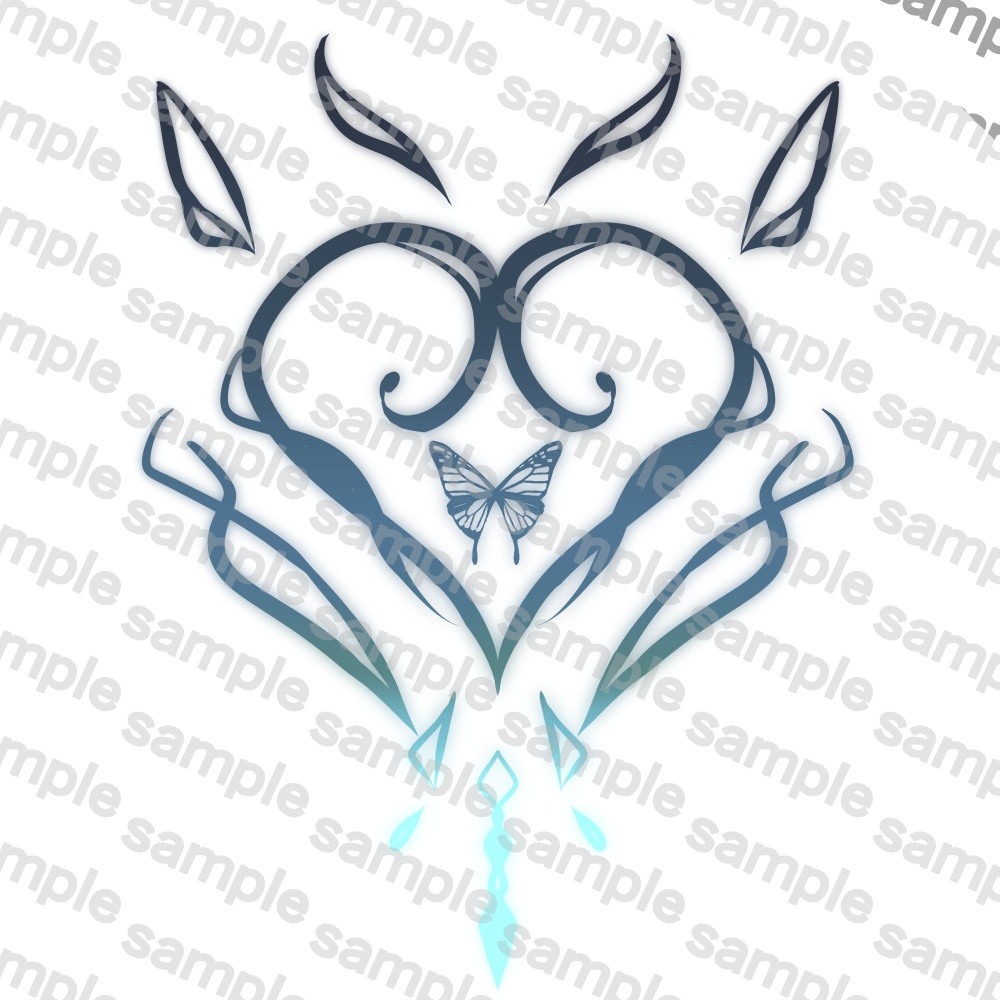 【VRC】蝶モチーフ淫紋(ステンドグラス柄あり)