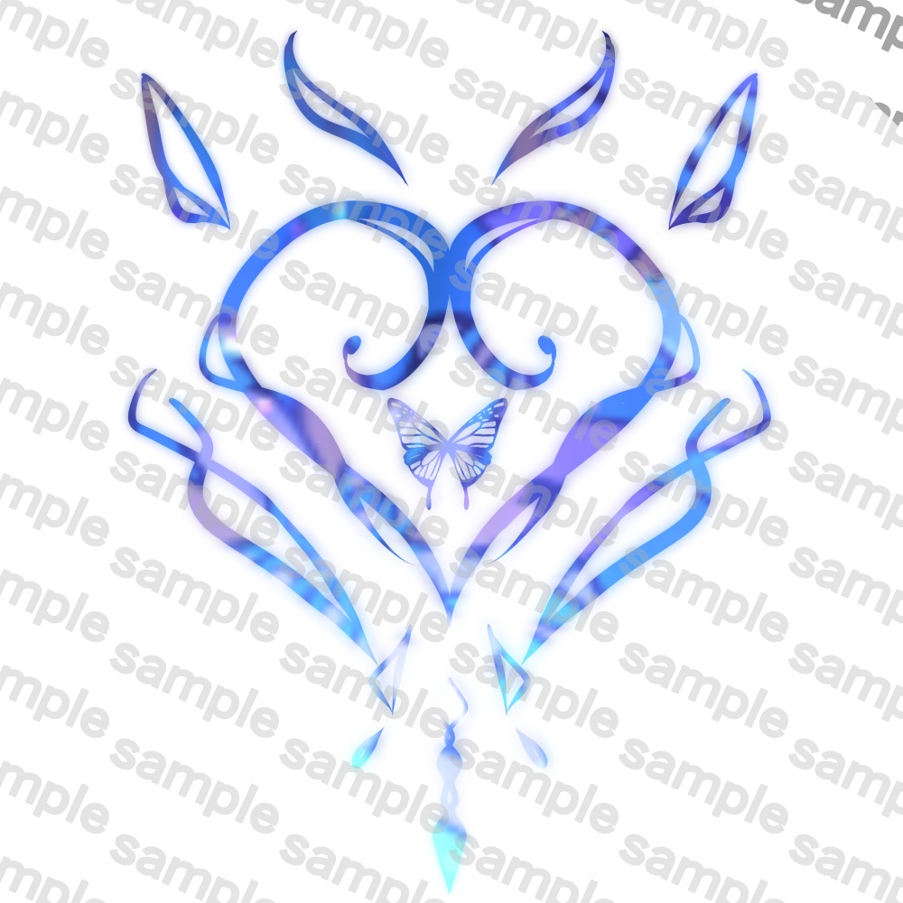 【VRC】蝶モチーフ淫紋(ステンドグラス柄あり)