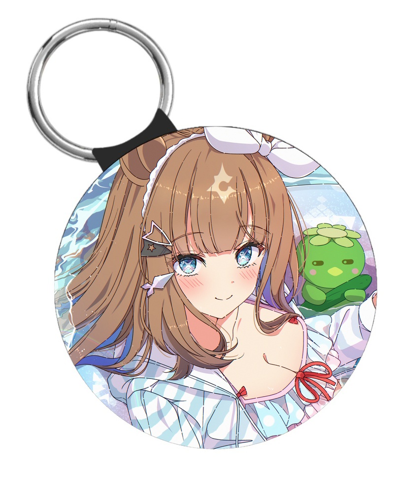 【C108】水着アーモンドアイキーリング