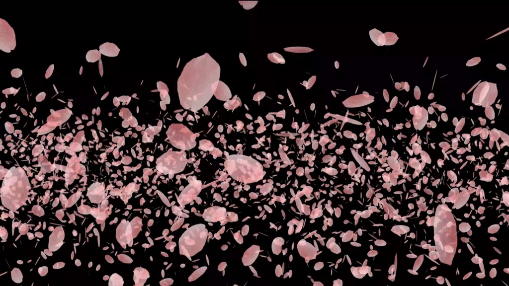 桜の花びら モーショングラフィックス_2 (MP4)