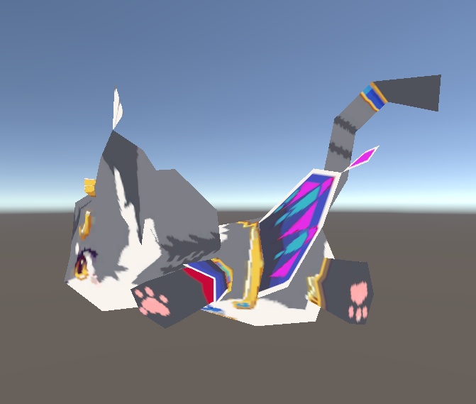 こねこのるぅ人形(256ポリゴン3Dフィギュア)modeling:九十九喜常