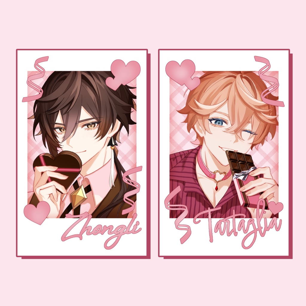 チェキ風箔押しイラストカード2種セット