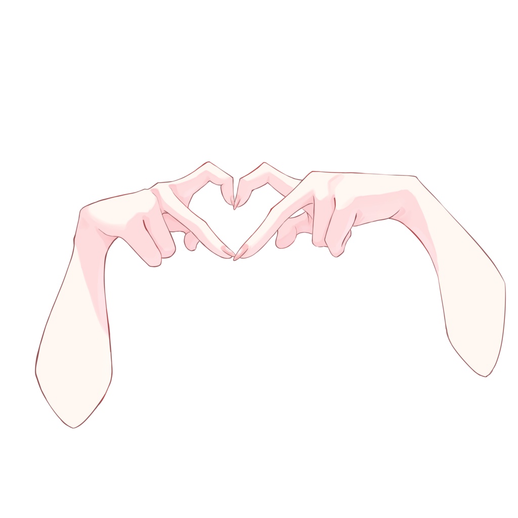 【Vtuber素材】指ハート /高画質＋商用利用権