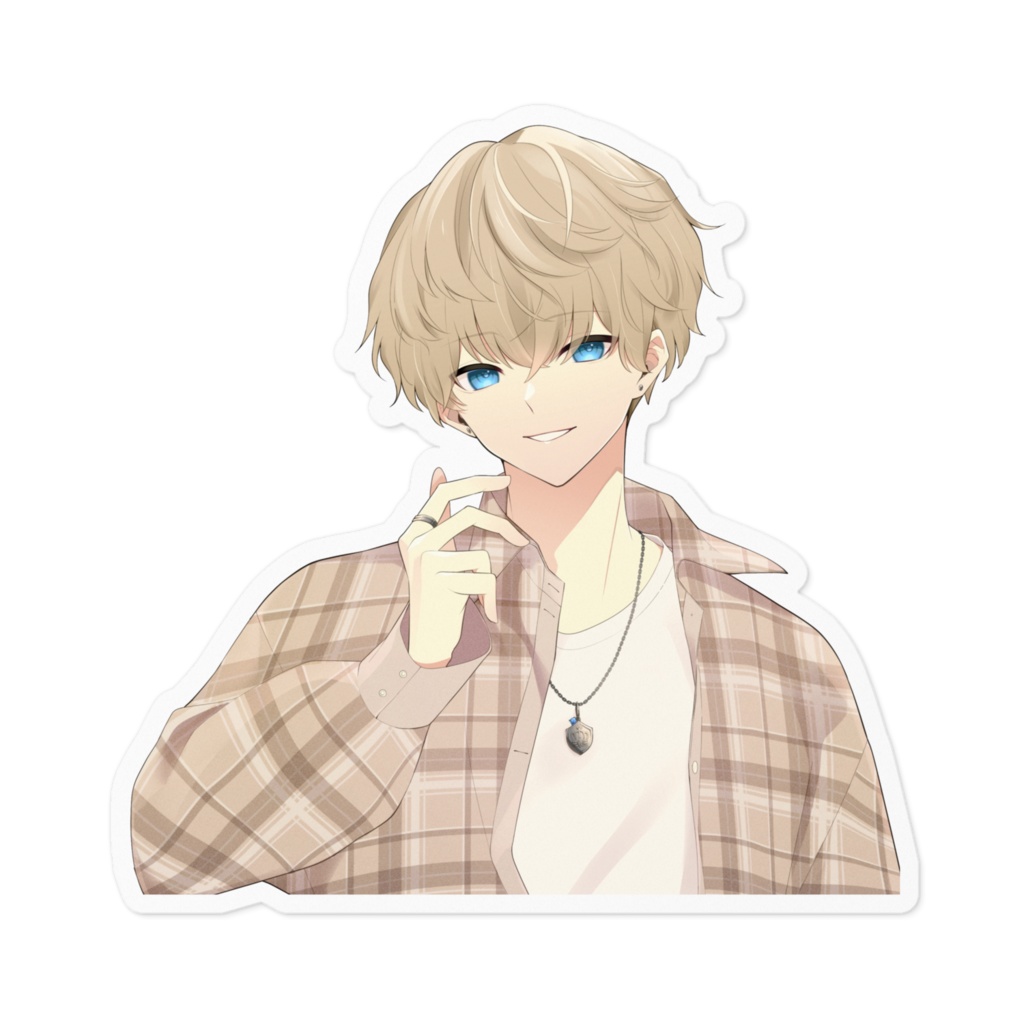 れるステッカー(パーマヘア)