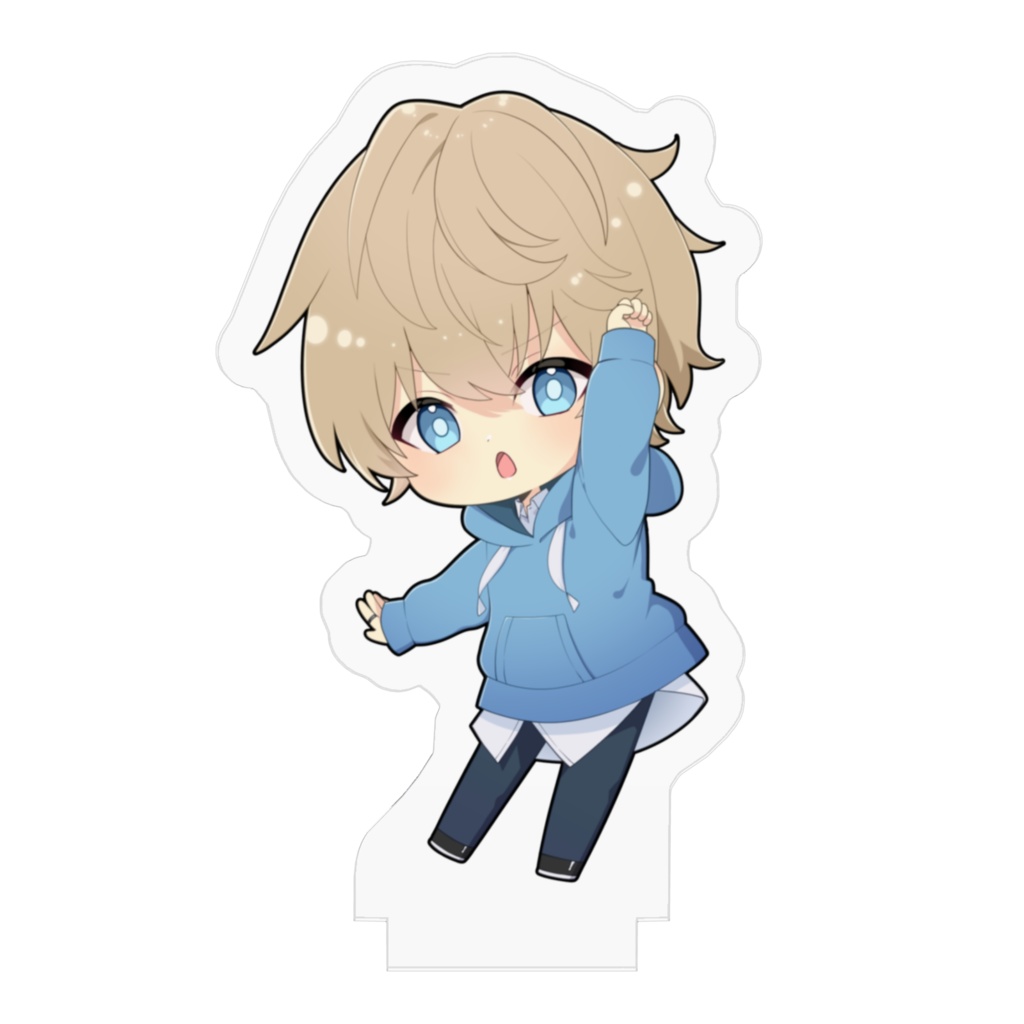 アクリルスタンド(青パーカー / パーマヘア)