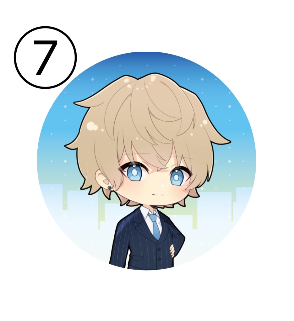 【期間限定】ミニキャラれる缶バッジ スーツVer(57mm)【匿名購入】