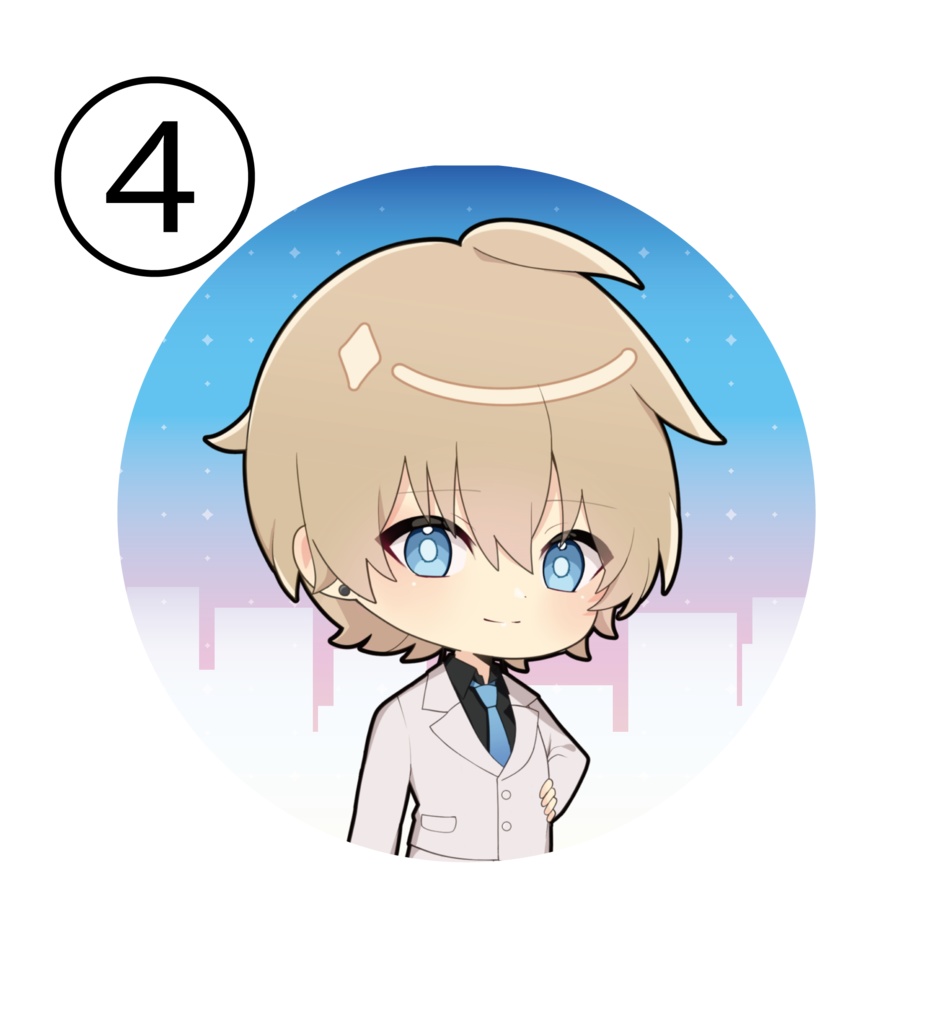 【期間限定】ミニキャラれる缶バッジ スーツVer(57mm)【匿名購入】