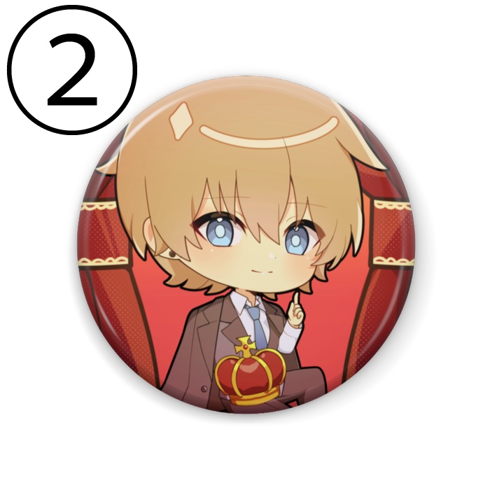 【期間限定】ミニキャラれる缶バッジ 王冠Ver(57mm)全8種【匿名購入】