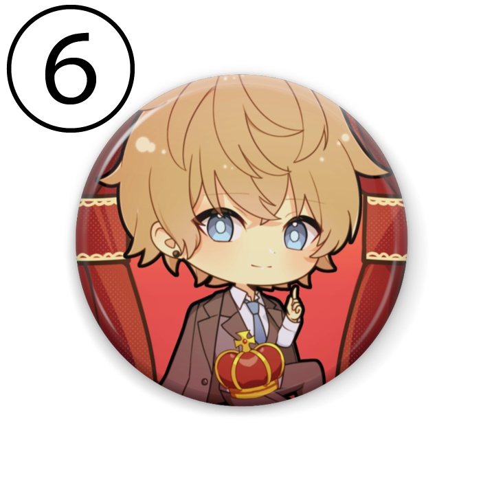 【期間限定】ミニキャラれる缶バッジ 王冠Ver(57mm)全8種【匿名購入】