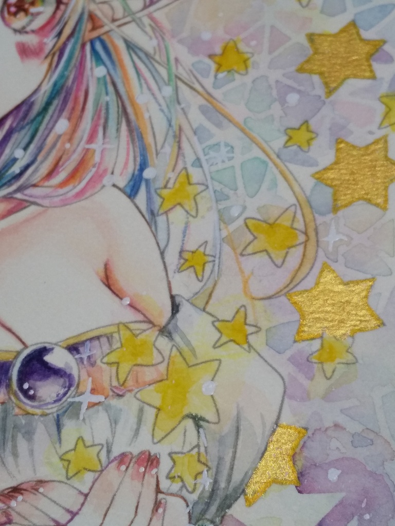 フレームレス原画 星の妖精(約B5)