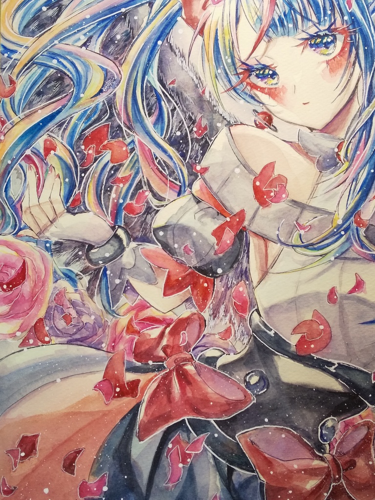 大色紙原画 ひろプリ ダークキュアスカイ