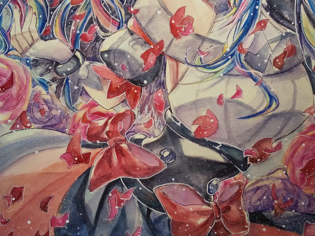 大色紙原画 ひろプリ ダークキュアスカイ