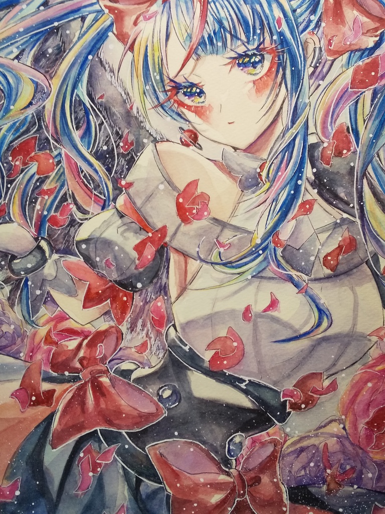 大色紙原画 ひろプリ ダークキュアスカイ