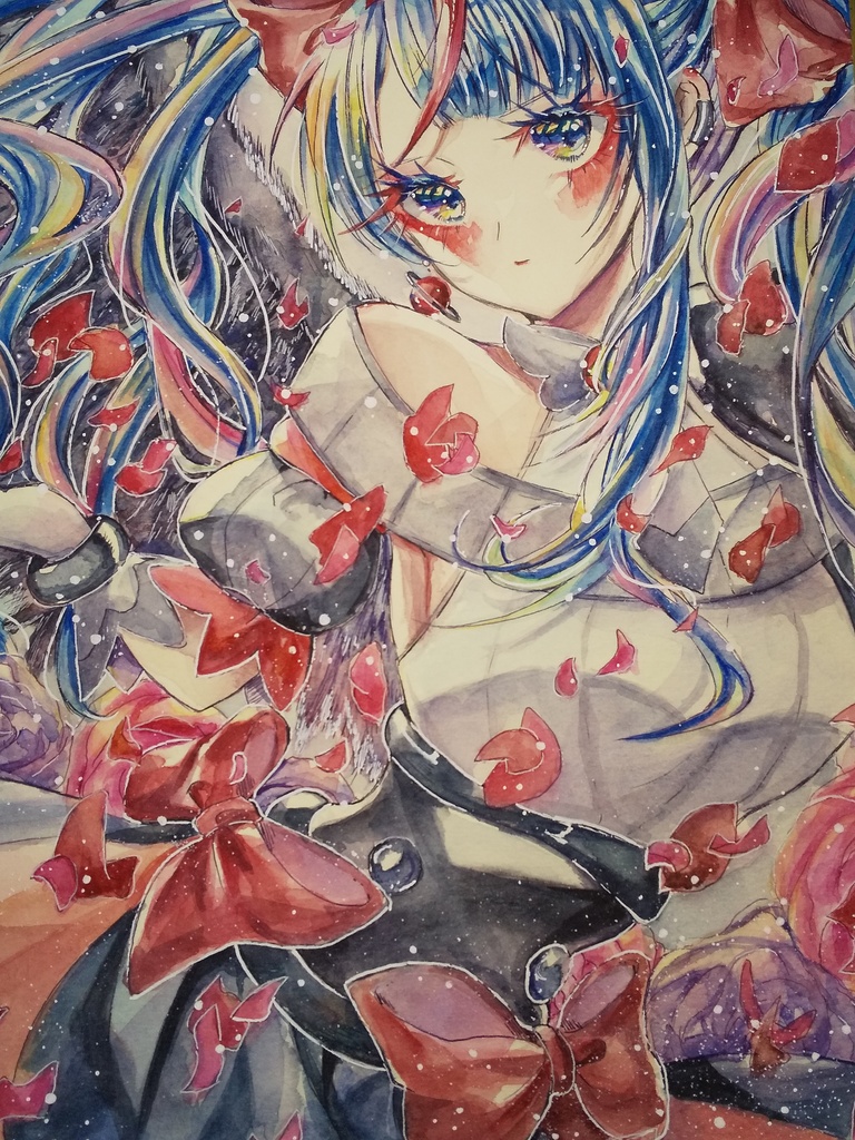 大色紙原画 ひろプリ ダークキュアスカイ