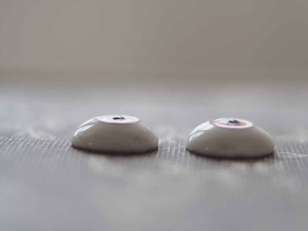 18mm/9.5mm （カッパー）ベビーピンク 七宝グラスアイ