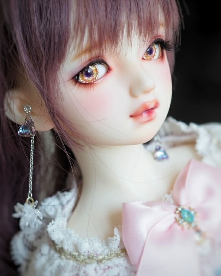 19.5mm/9mm ジェムタイプ ピンク×ゴールド 七宝グラスアイ