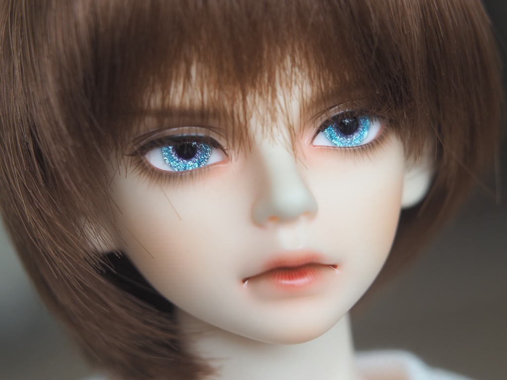12mm/6.5mm ブルー系水彩タイプ 七宝グラスアイ