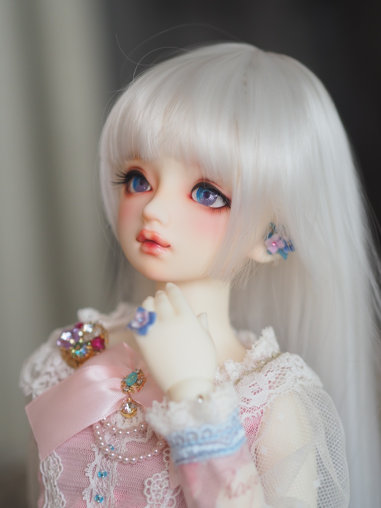 16mm/8.5mm 紫陽花色（青×紫）ジェムタイプ 七宝グラスアイ