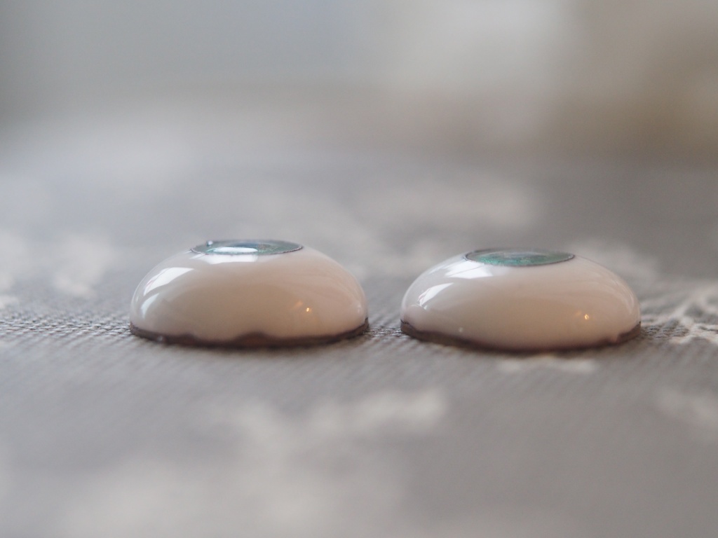 18mm/8.5mm グリーン系カッパータイプ 七宝グラスアイ