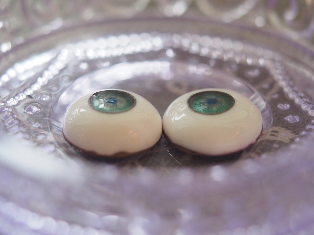 18mm/8.5mm グリーン系カッパータイプ 七宝グラスアイ