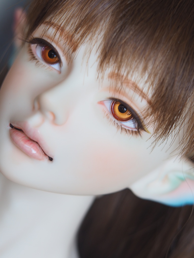 【B品】15mm/8mm イエローゴールド系 カッパータイプ 七宝グラスアイ 七宝焼きドールアイ