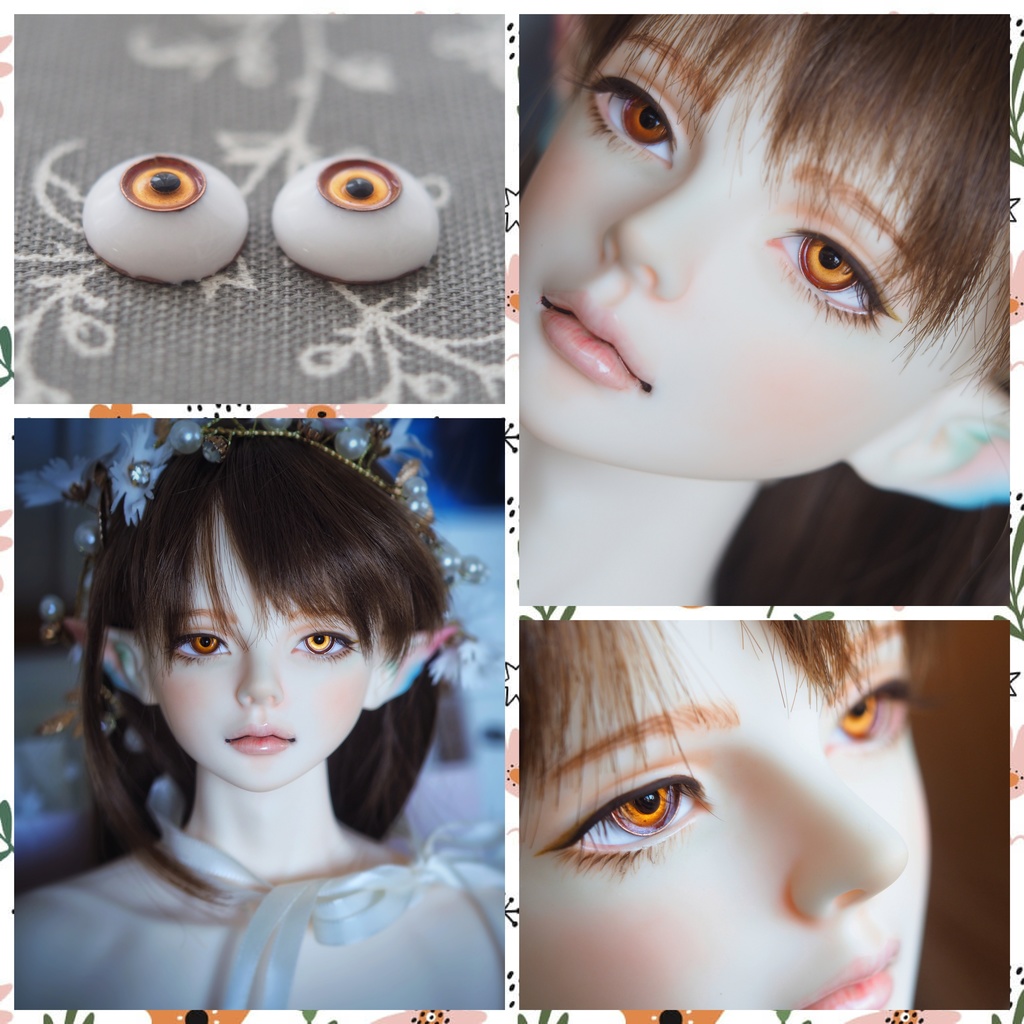 DOLK グラスアイ 18mm Iris) 瞳小(Small ディープグリーン www