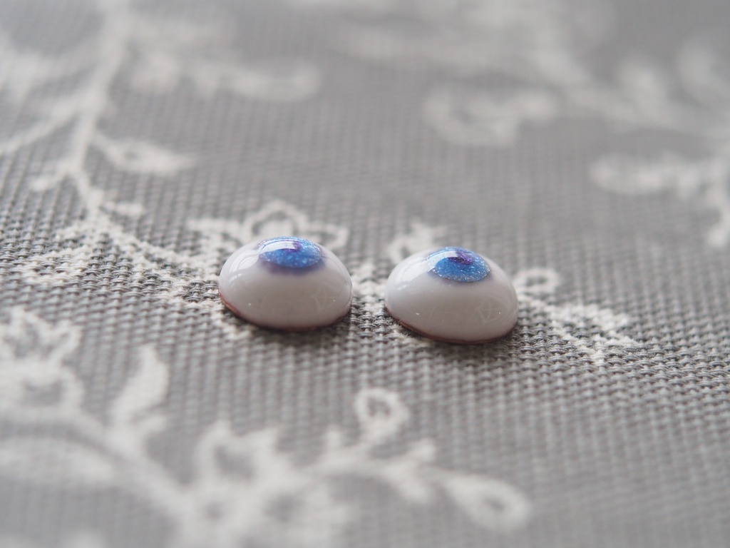 10mm/5.5mm パープル系水彩タイプ 七宝グラスアイ 七宝焼きドールアイ