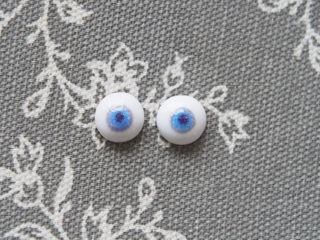 10mm/5.5mm パープル系水彩タイプ 七宝グラスアイ 七宝焼きドールアイ
