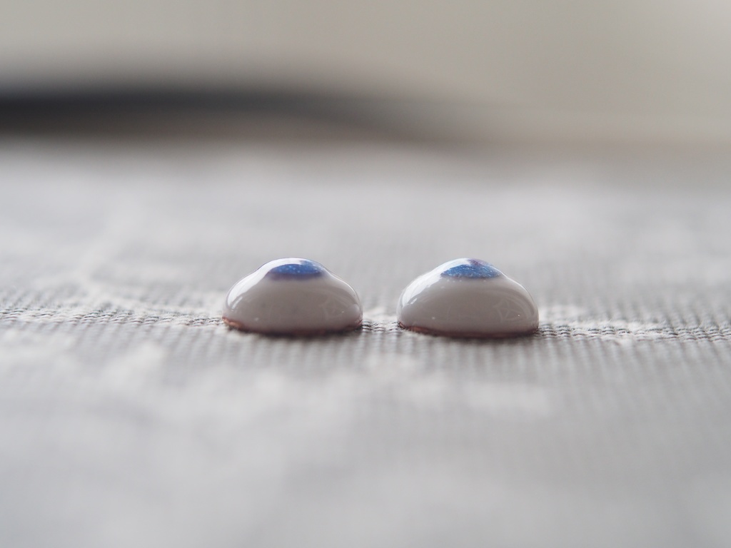 10mm/5.5mm パープル系水彩タイプ 七宝グラスアイ 七宝焼きドールアイ