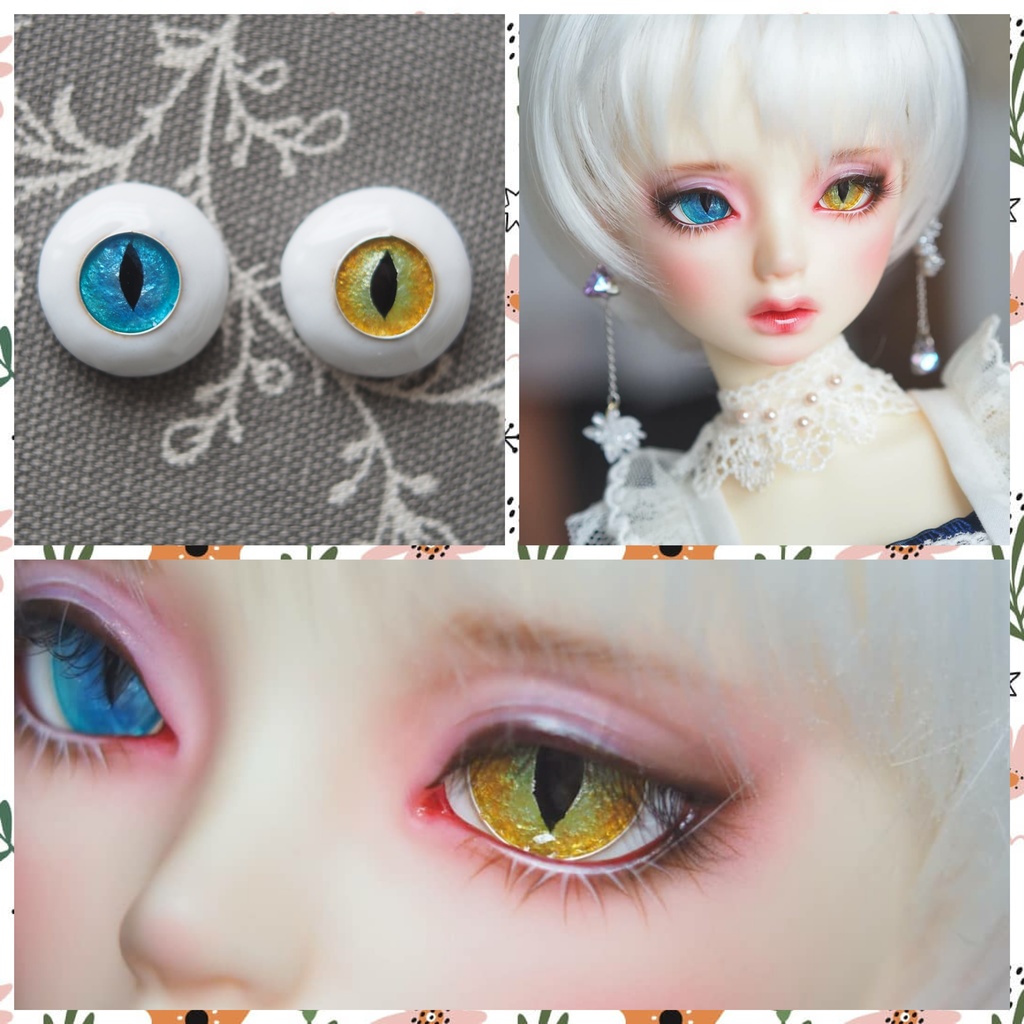 BJD レジンアイ ドールアイ 20mm「猫目」青A品 - おもちゃ