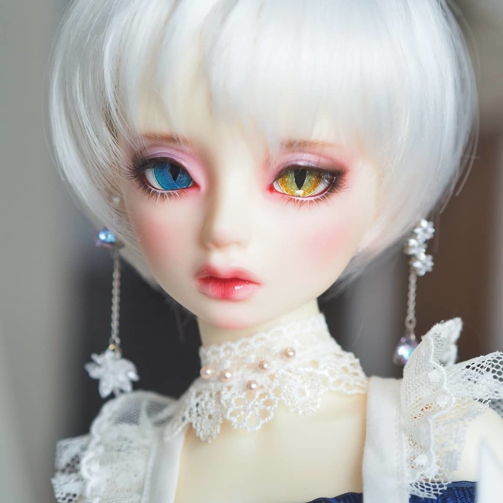 20mm/10.5mm 猫目オッドアイ ジェムタイプ 七宝グラスアイ 七宝焼きドールアイ