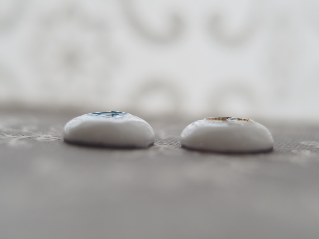 20mm/10.5mm 猫目オッドアイ ジェムタイプ 七宝グラスアイ 七宝焼きドールアイ