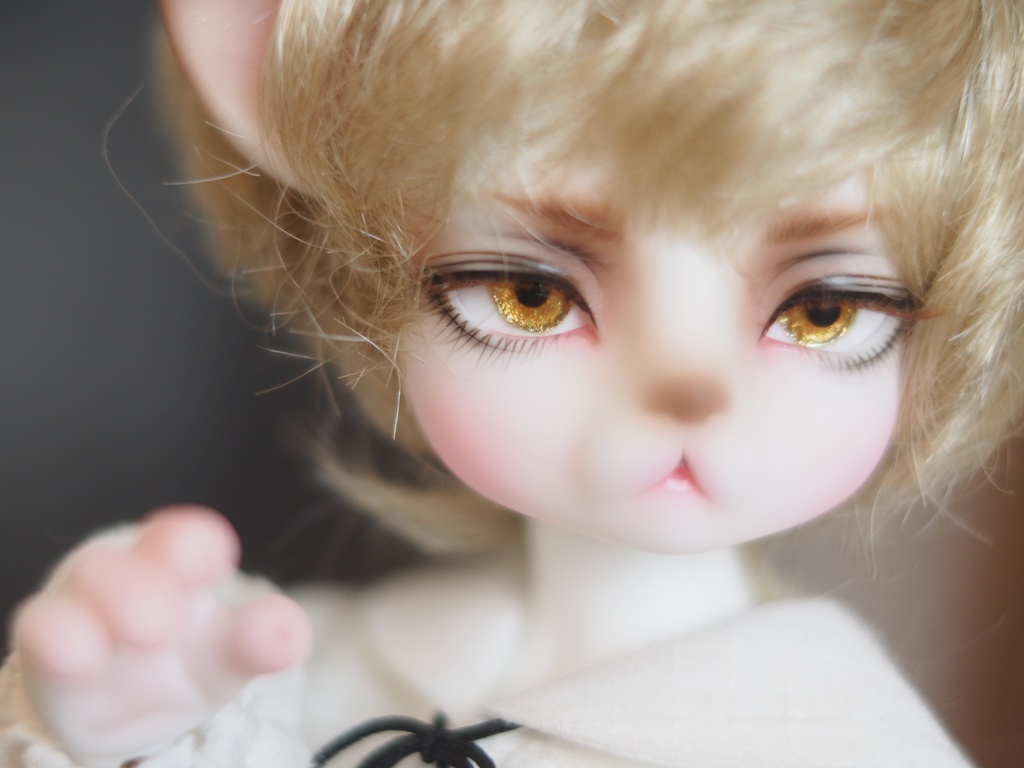 【B品】15mm/6.5mm イエローゴールド水彩タイプ 七宝グラスアイ 七宝焼きドールアイ