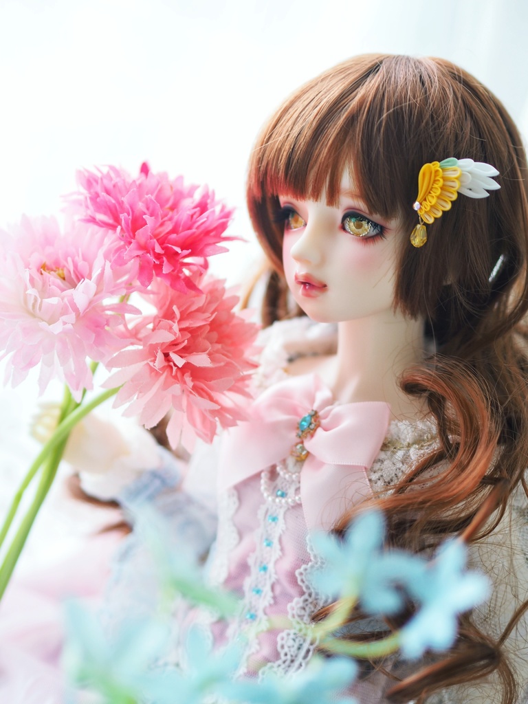 15.5mm/9mm 蜂蜜レモネード色 ジェムタイプ 七宝グラスアイ 七宝焼きドールアイ