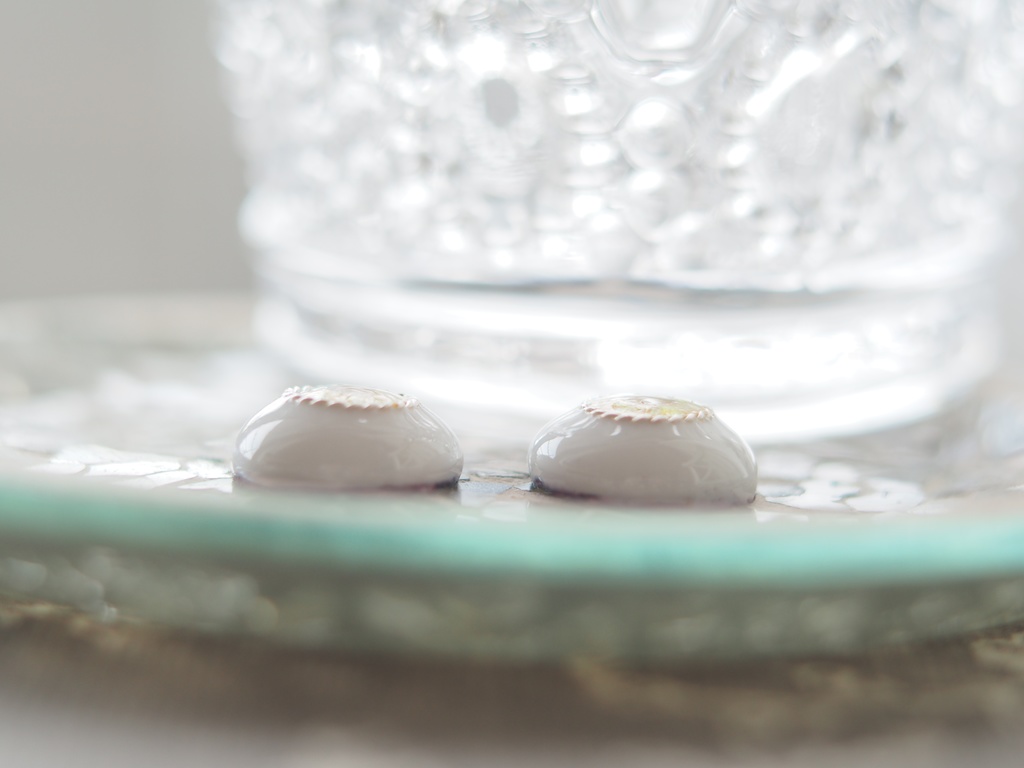 15.5mm/9mm 蜂蜜レモネード色 ジェムタイプ 七宝グラスアイ 七宝焼きドールアイ