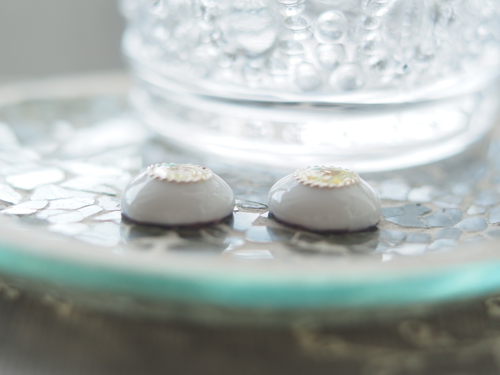 15.5mm/9mm 蜂蜜レモネード色 ジェムタイプ 七宝グラスアイ 七宝焼きドールアイ