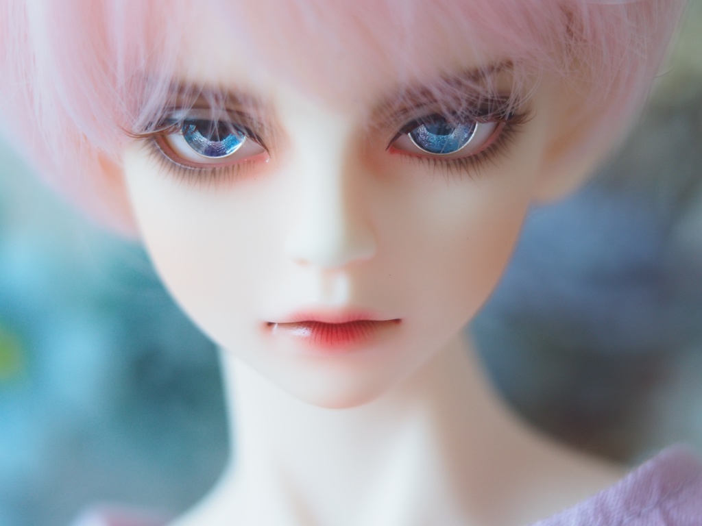 10mm/6mm ジェムタイプ青×紫 七宝グラスアイ 七宝焼きドールアイ