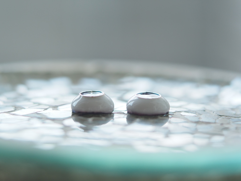 10mm/6mm ジェムタイプ青×紫 七宝グラスアイ 七宝焼きドールアイ