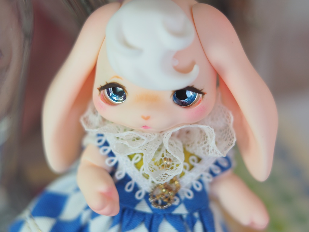 10mm/6mm ジェムタイプ青×紫 七宝グラスアイ 七宝焼きドールアイ