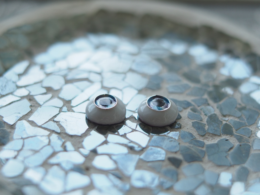 10mm/6mm ジェムタイプ青×紫 七宝グラスアイ 七宝焼きドールアイ