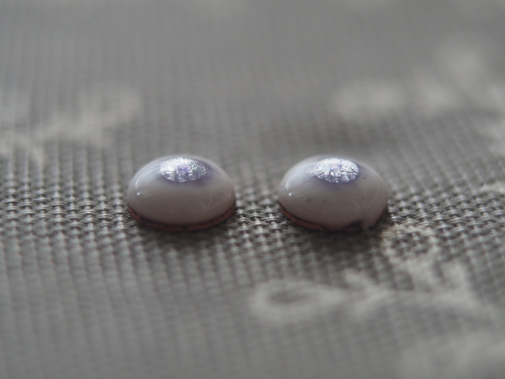 8mm/4.5mm 小虹彩薄紫系水彩タイプ 七宝グラスアイ 七宝焼きドールアイ