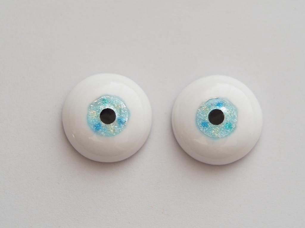 18mm/9mm 水色系水彩タイプ 七宝グラスアイ