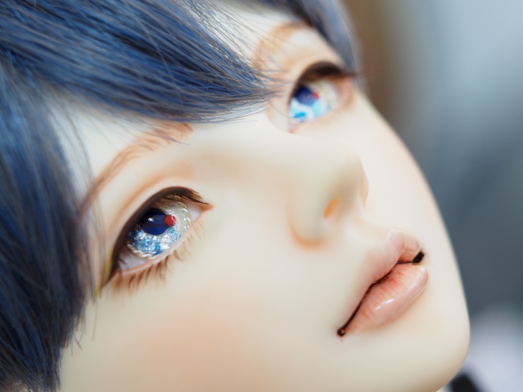 15.5mm/9mm ブルーハワイクリームソーダ ジェムタイプ 七宝グラスアイ