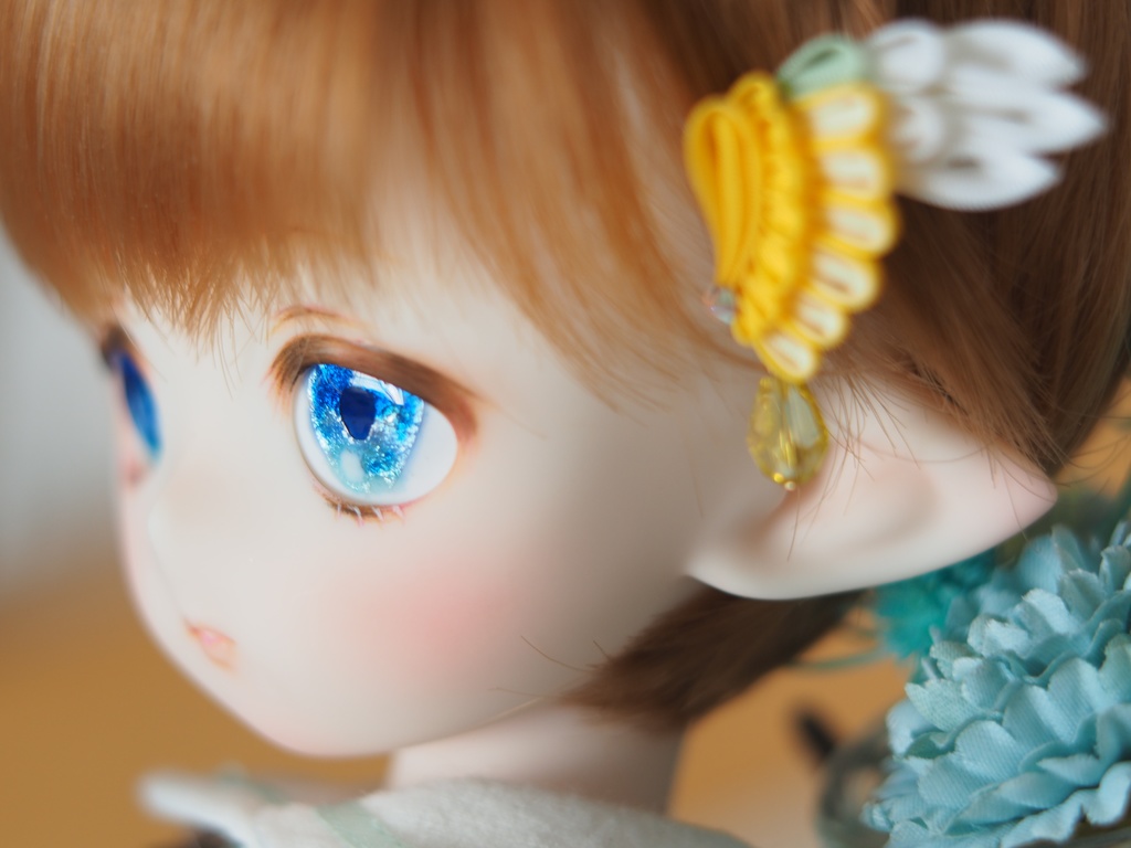 20mm/11.5-10.5mm kumako用ブルー系 水彩タイプ 七宝グラスアイ