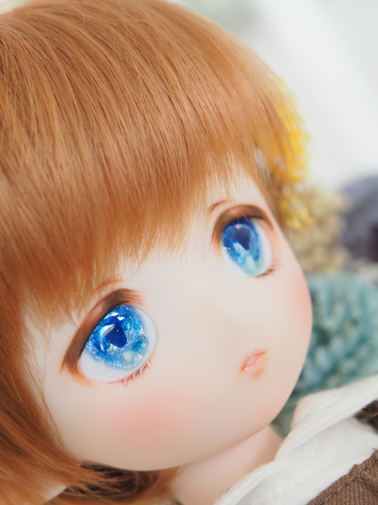 20mm/11.5-10.5mm kumako用ブルー系 水彩タイプ 七宝グラスアイ