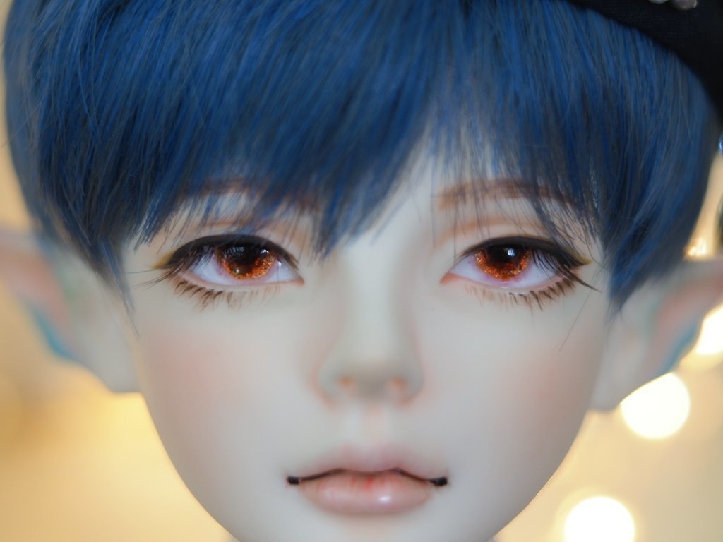 【B品】15mm/8mm 橙色 水彩タイプ 七宝グラスアイ