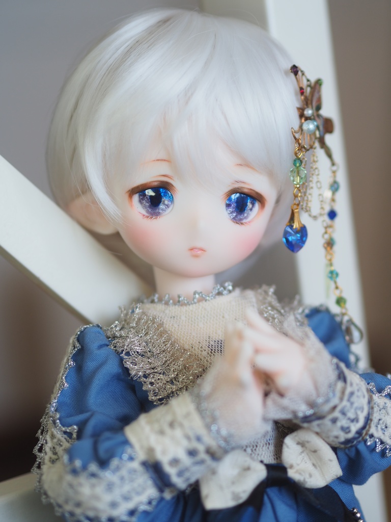 【B品】20mm/13-12mm kumako用 青紫系 水彩タイプ 七宝グラスアイ