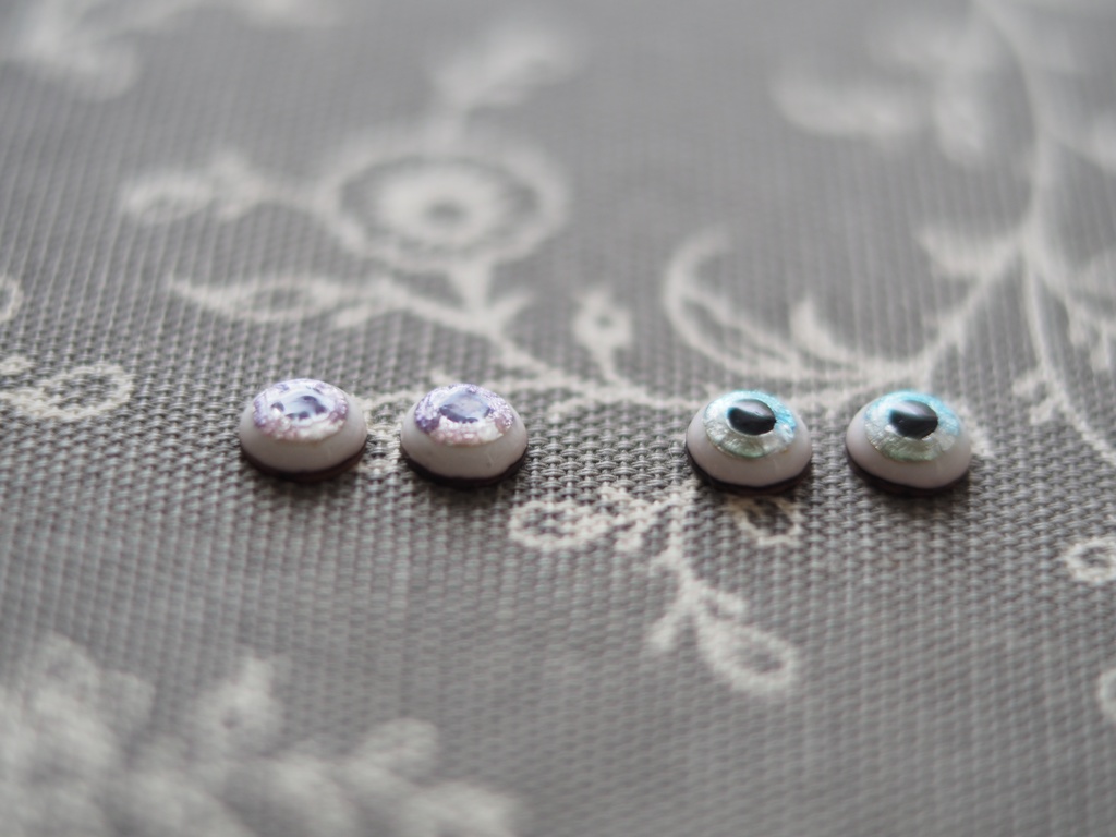【2種類】8mm/6mm 水彩タイプ 七宝グラスアイ