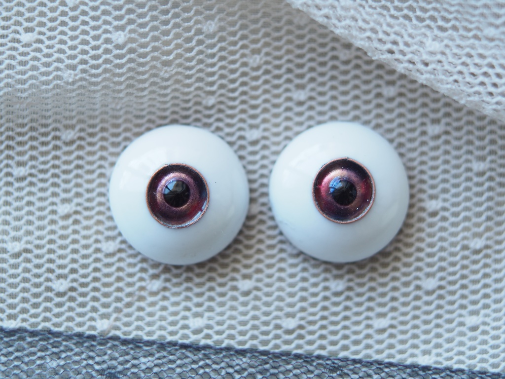 15mm/7mm 紫×ピンク系カッパータイプ 七宝グラスアイ